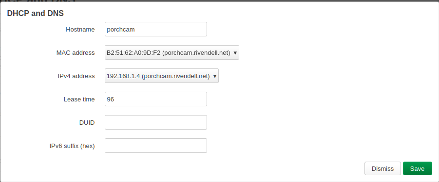 OpenWrt Static Lease